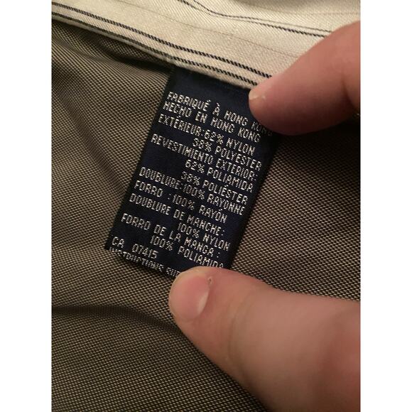 Vintage Nautica Sailing Jacket Army Green Coat 90s Olive L - Picture 7 of 13